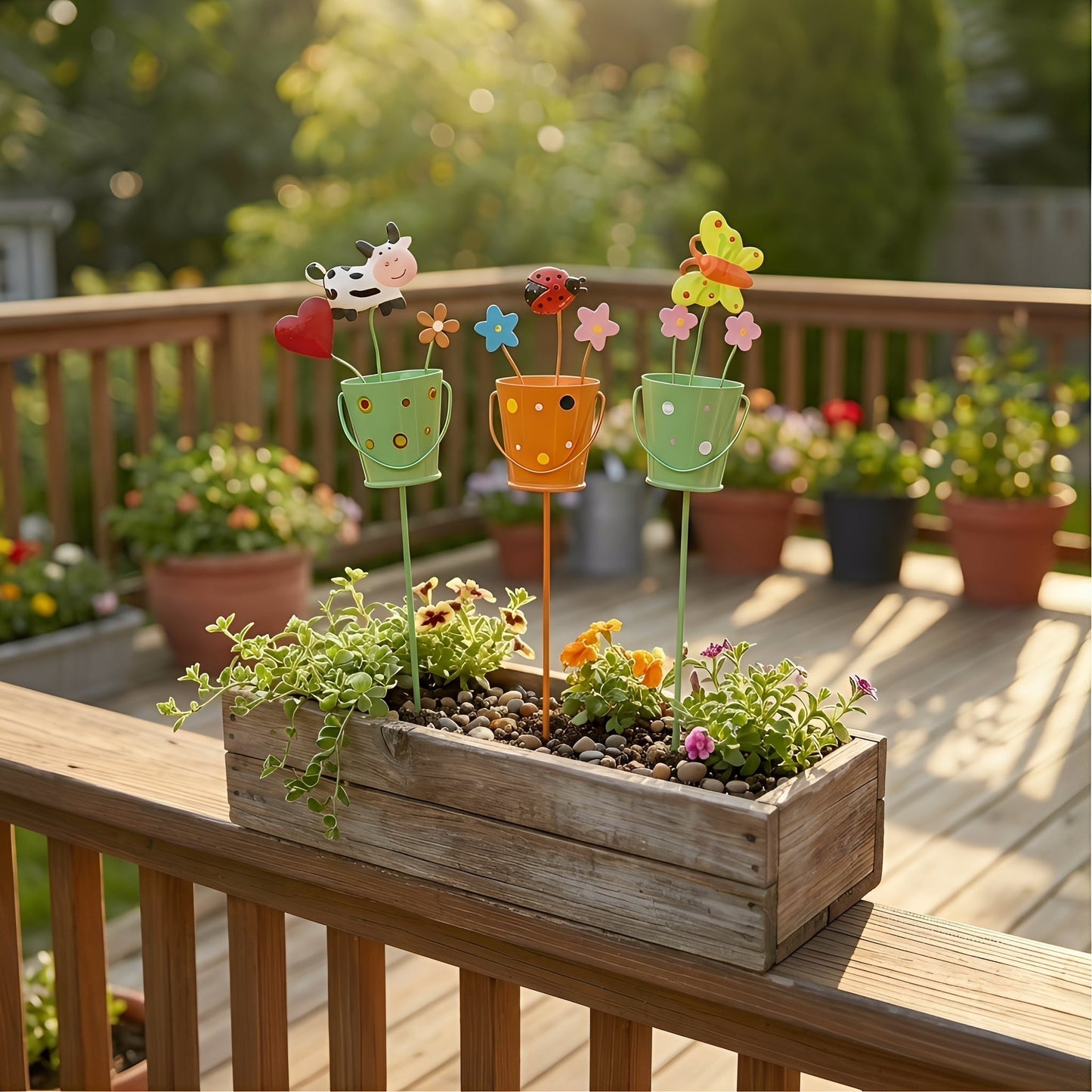 🔥Last Day 49% OFF-🌱Set of 3 Metal Flower Pot Garden Stakes