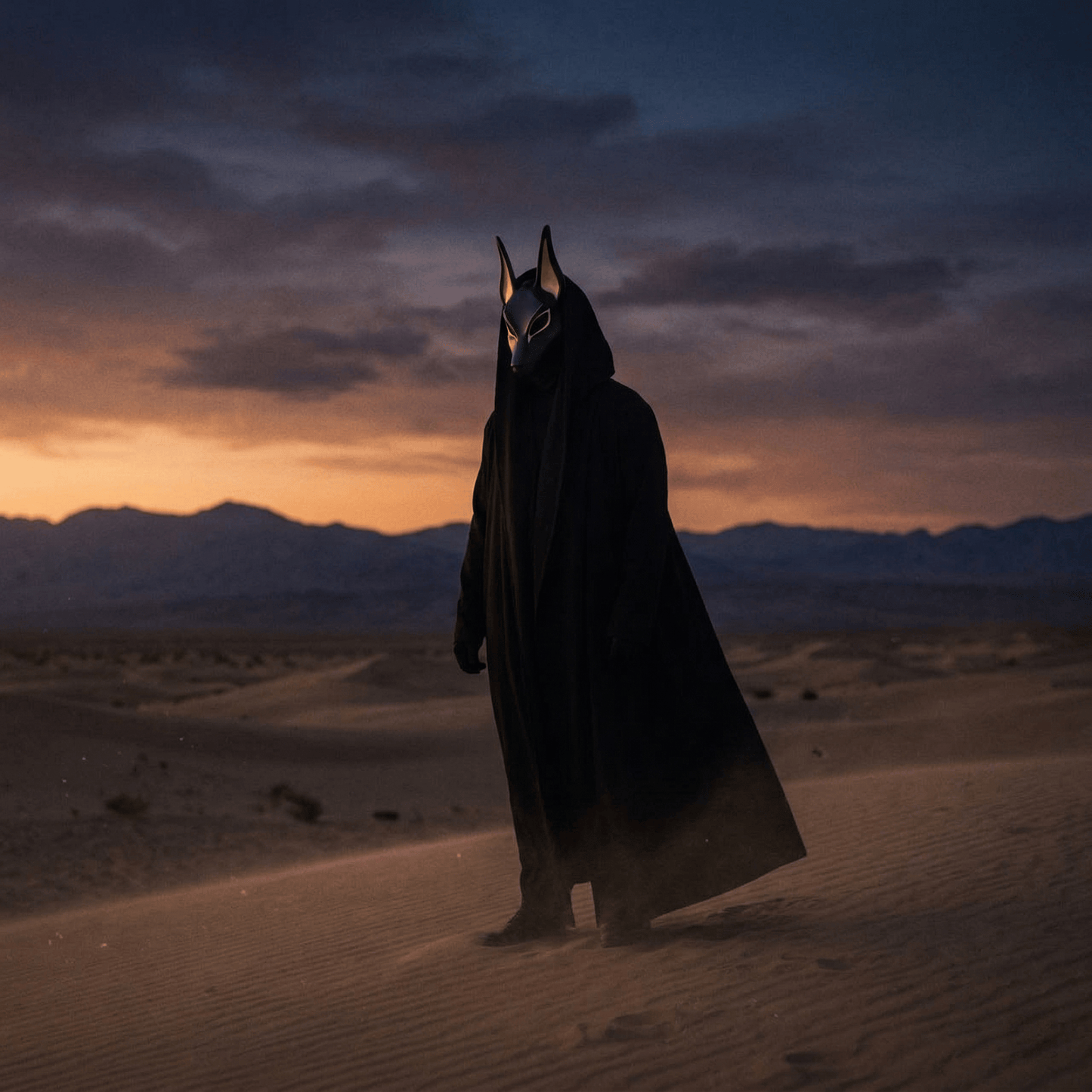 Egyptian Anubis Mask: Hand-Painted Faux Gold Leaf Jackal Mask for Cosplay & Luxury Wall Decor