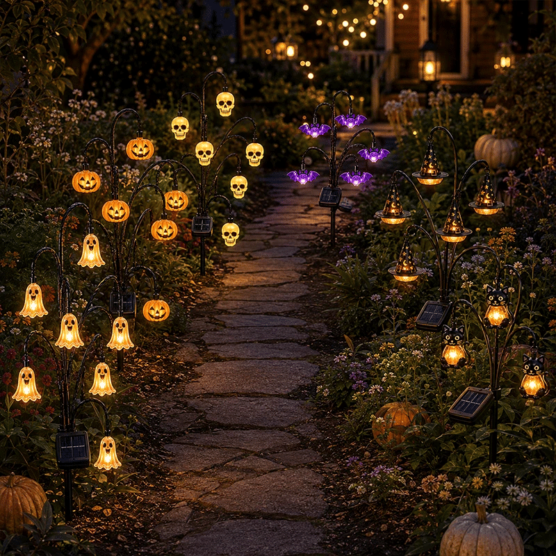 ๐๐ Halloween Solar Tree Stump Light