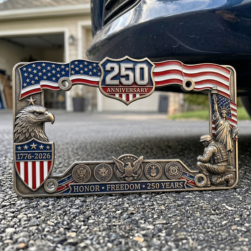 💯💯July 4th Gift Hot Sale--USA 250th Anniversary License Plate Frame – Limited Edition Freedom Tribute