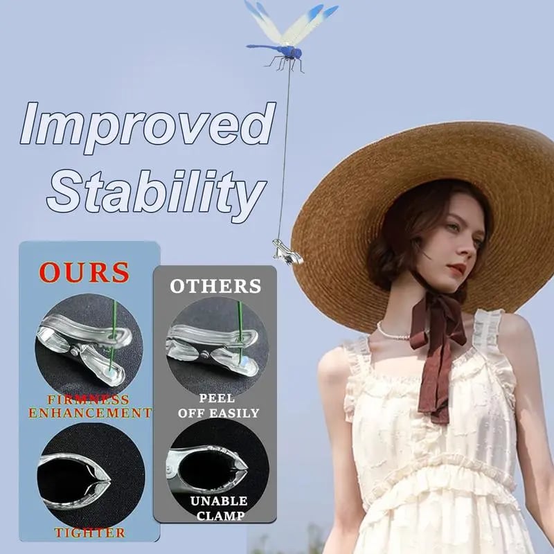 12 Counts Outdoor Fake Dragonfly Rod Clip, Garden MetalDragonfly Clip