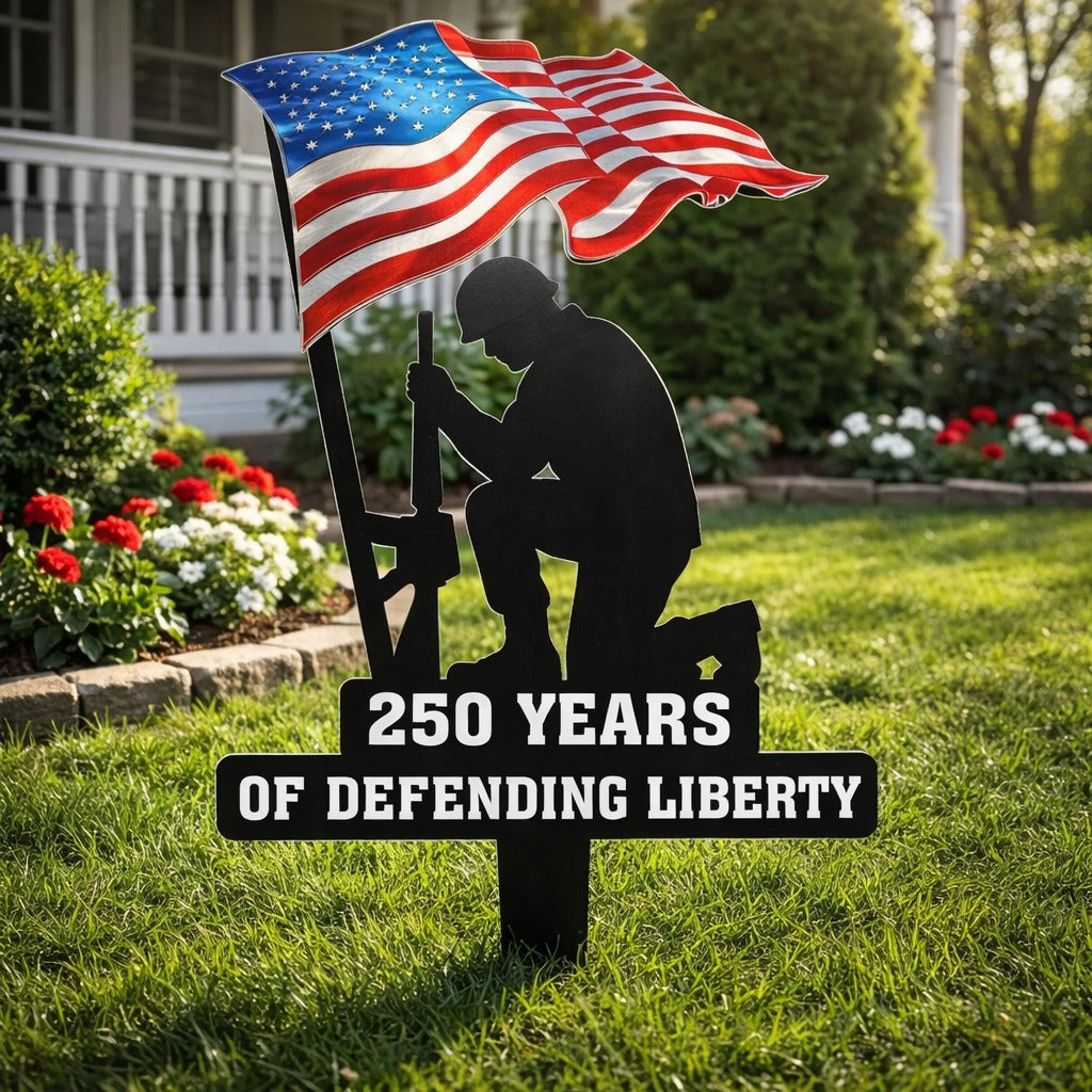 ๐ช๐ช250 Years of Defending Liberty Metal Garden Stake