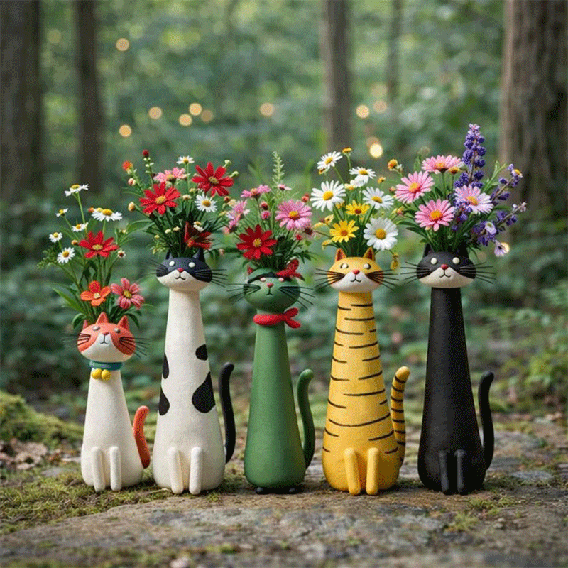 💖🎁2026 Mother's Day Gifts 50% Off--😻😻Mini Quirky Cat Vase