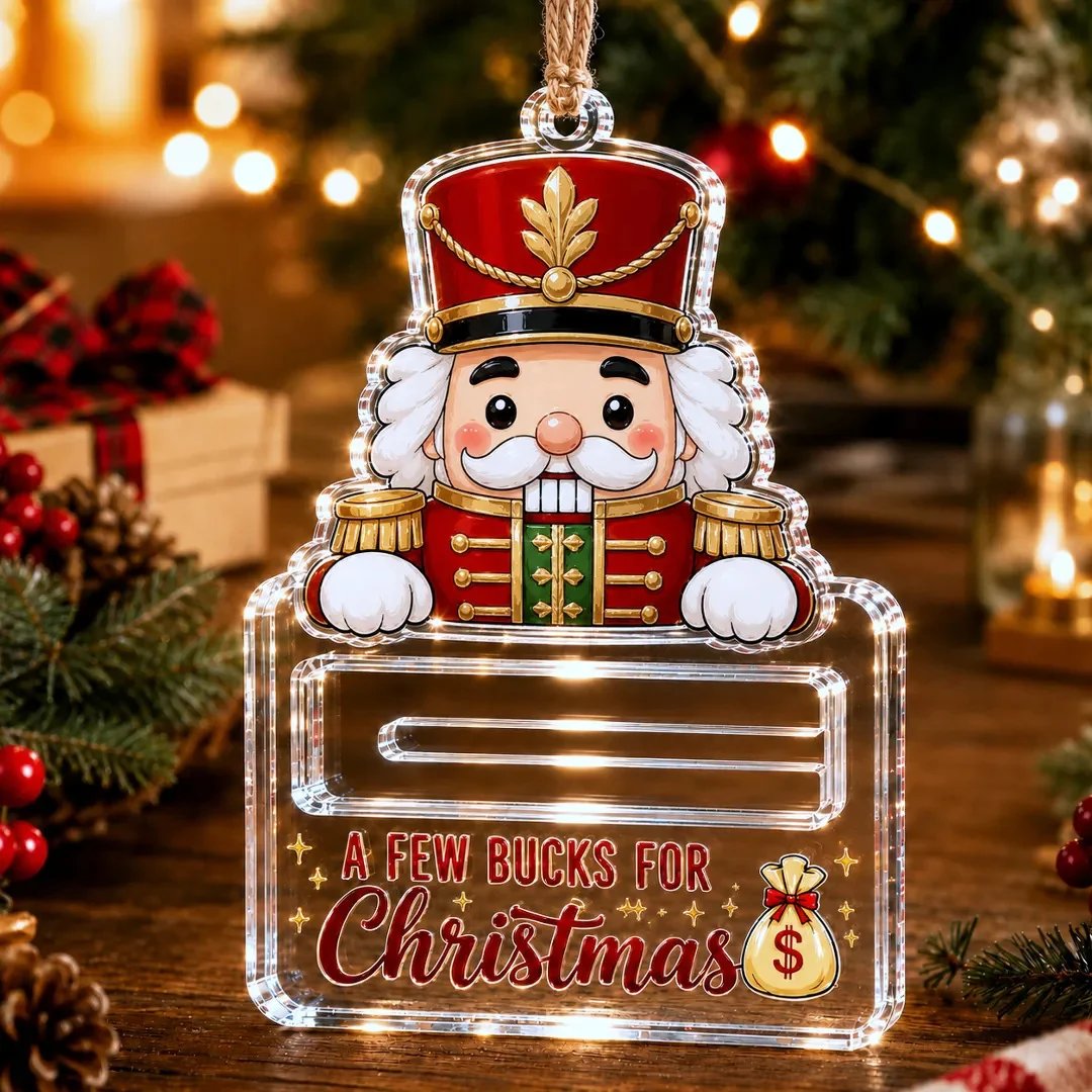 ๐ฅLast Day 50% OFF - ๐A Few Bucks For Christmas Crystal Acrylic Money Holder Ornament
