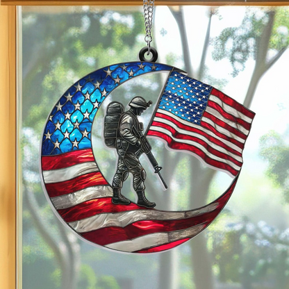 💟💟🇺🇸 American Military Suncatcher – A Light of Tribute for Vietnam Veterans