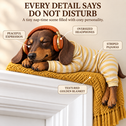 🐶Sleeping Dachshund Door Topper