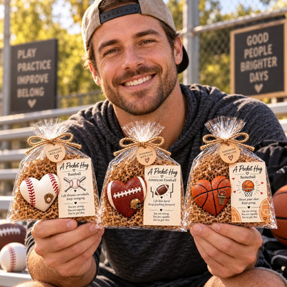🏆🏆  Sports Pocket Hug – Inspirational Keepsake Gift for Athletes & Sports Lovers ❤️