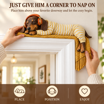 🐶🐶Sleeping Dachshund Door Topper