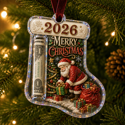 🎅 🎅2026 Christmas Gift 50% Off--Cash Clip Christmas Tree Ornament – Novelty Holiday Money Gift Clip | 9 Festive Styles