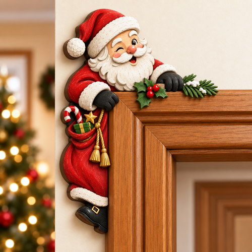 🎅 2026 Christmas Gift 50% Off--Christmas Peekaboo Door Frame Corner Decor