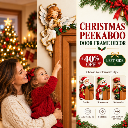 🎅 2026 Christmas Gift 50% Off--Christmas Peekaboo Door Frame Corner Decor