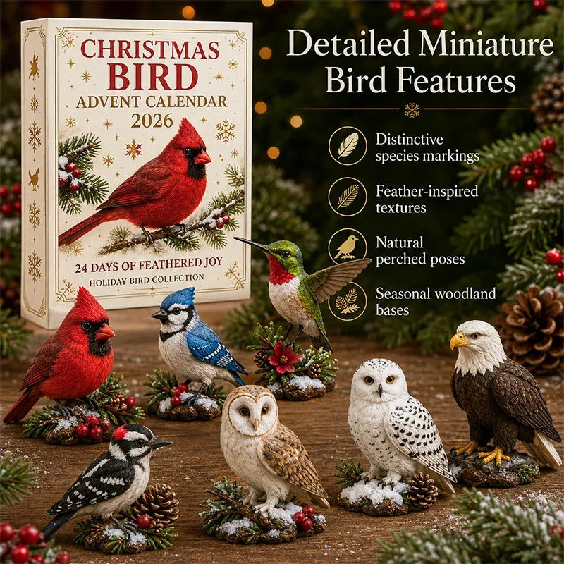 🎅🎅 2026 Christmas Gift 50% Off--🐦🎄 Christmas Bird Advent Calendar 2026 – 24 Days of Feathered Joy 🎁✨