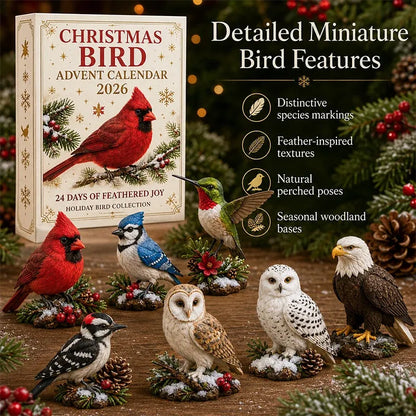 🎅 2026 Christmas Gift 50% Off--🐦🎄 Christmas Bird Advent Calendar 2026 – 24 Days of Feathered Joy 🎁✨
