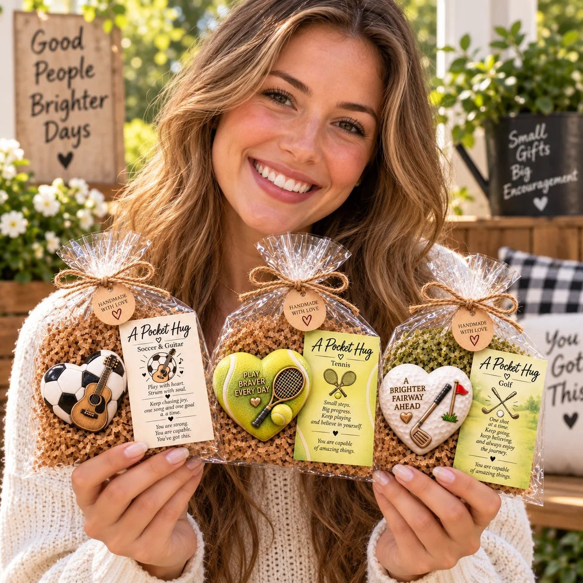 🏆🏆  Sports Pocket Hug – Inspirational Keepsake Gift for Athletes & Sports Lovers ❤️