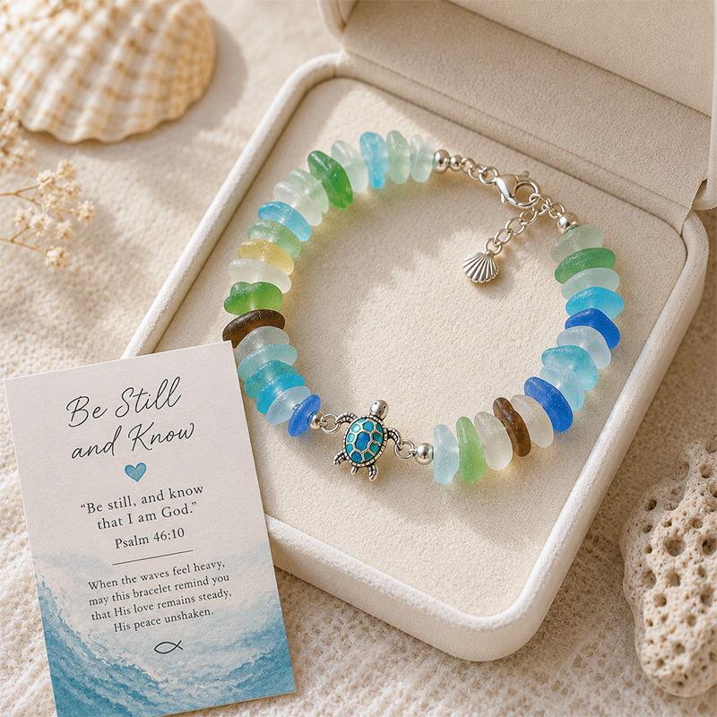 🔥🔥50% Off Last Day - 🩵 Sea Glass Blessing Bracelet
