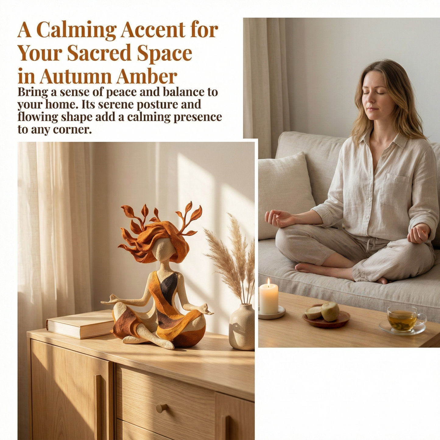 🧘‍♀️🧘‍♀️Serenity Growth | Inner Harmony Sculptural Figurine