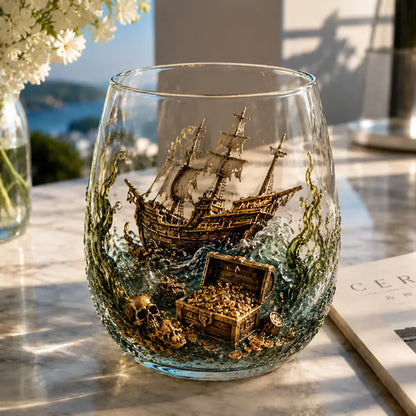 🌊🌊Release The Kraken Pirate Glass Collection — 3-Piece Legendary Ocean Treasure Set - KRAKEN RISE GLass