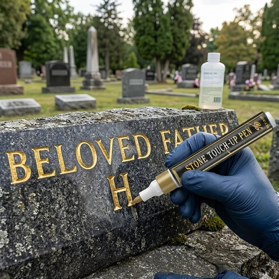 🖋️🖋️Golden Tombstone Marker Pen for Restoring Faded Grave Inscriptions