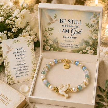 🎅🎅 2026 Christmas Gift 50% Off--✝️ Psalm 46:10 Faith Bracelet | Limited Edition 2026 Christian Jewelry with 7 Meaningful Nature Symbols, Gemstone-Style Beads & Scripture Gift Box 🤍