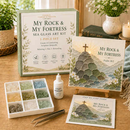 ✝️✝️ Psalms of Comfort & Strength Sea Glass Art Kit