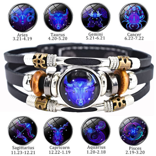 ⚡️Limited Time 55% OFF Today - 🔯Astrological Sign Luminous Bracelet Super Bright In The Dark