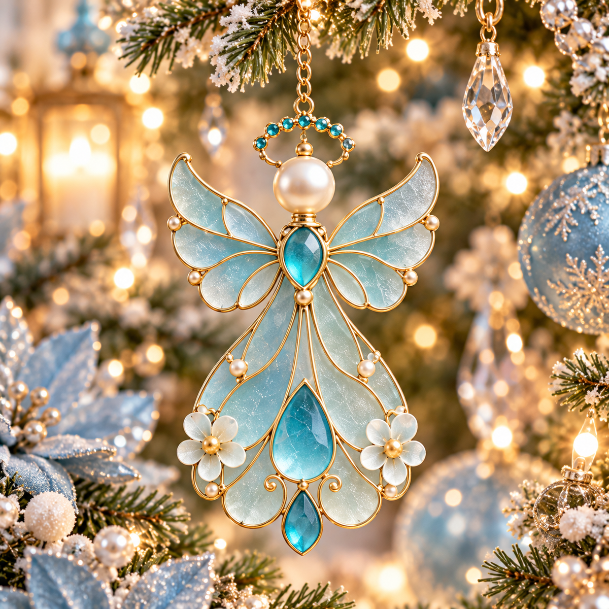🔥LAST DAY 50% OFF🔥 - 12-Month Birthstone Angel Ornament Collection – Stained Glass Christmas Tree Decorations & Meaningful Keepsake Gifts