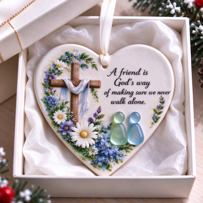 A Friend is God's Way Religious Ornament