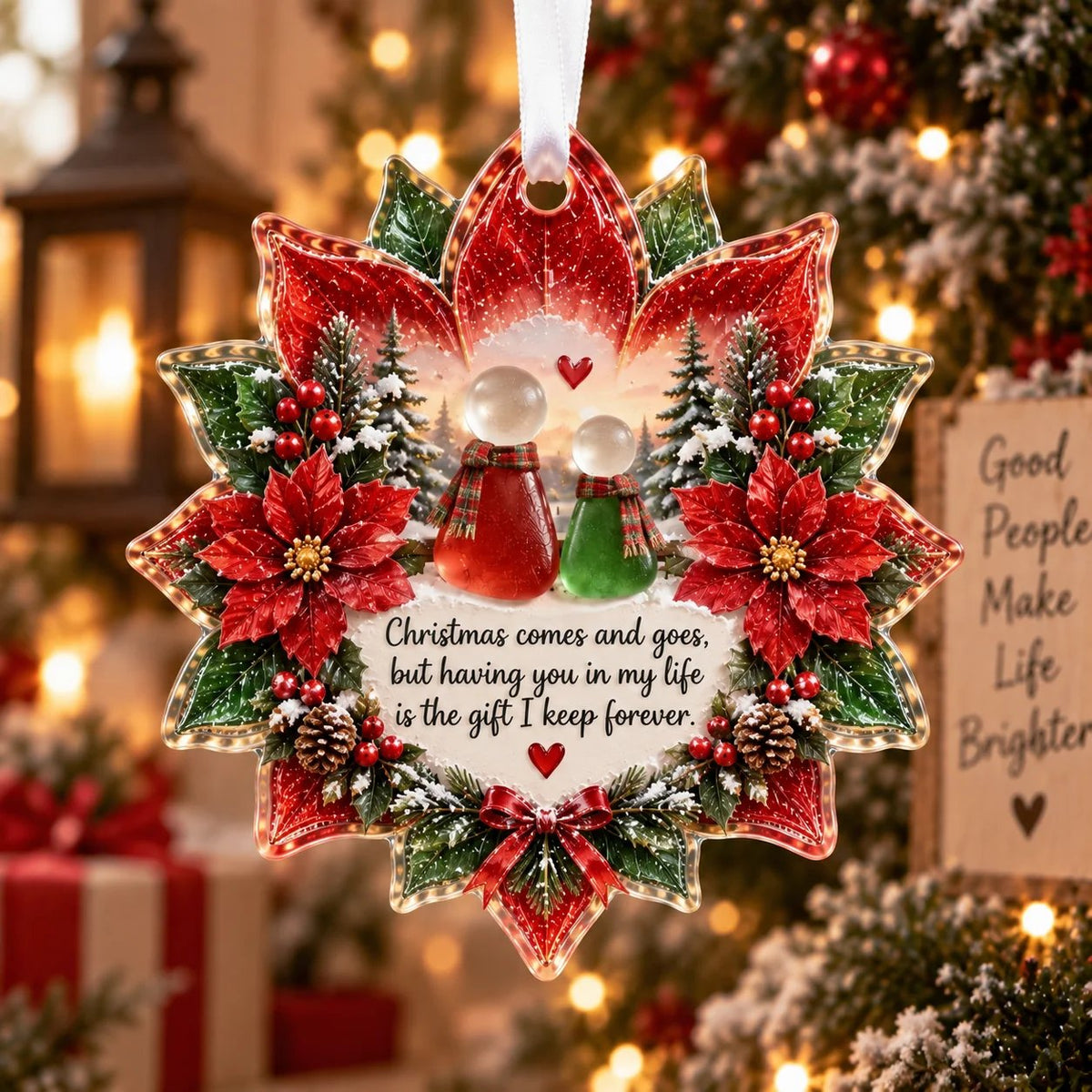 🎅 🎅2026 Christmas Gift 50% Off--🌸 Floral Christmas Ornament – Heartfelt Holiday Keepsake for Loved Ones