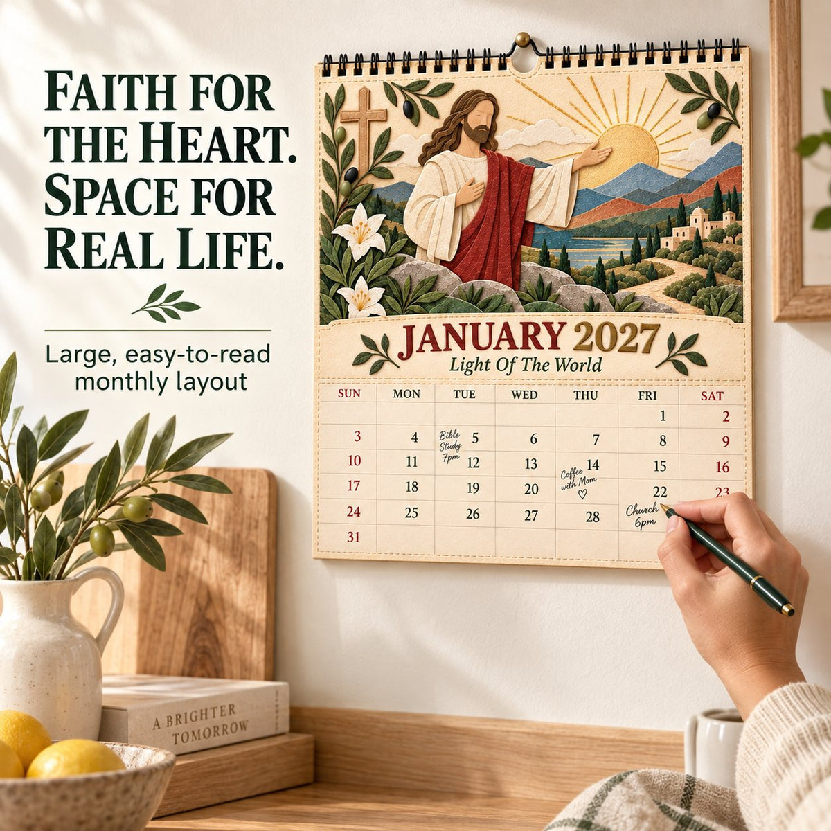 ✝️✝️  2027 Walking With Jesus Wall Calendar