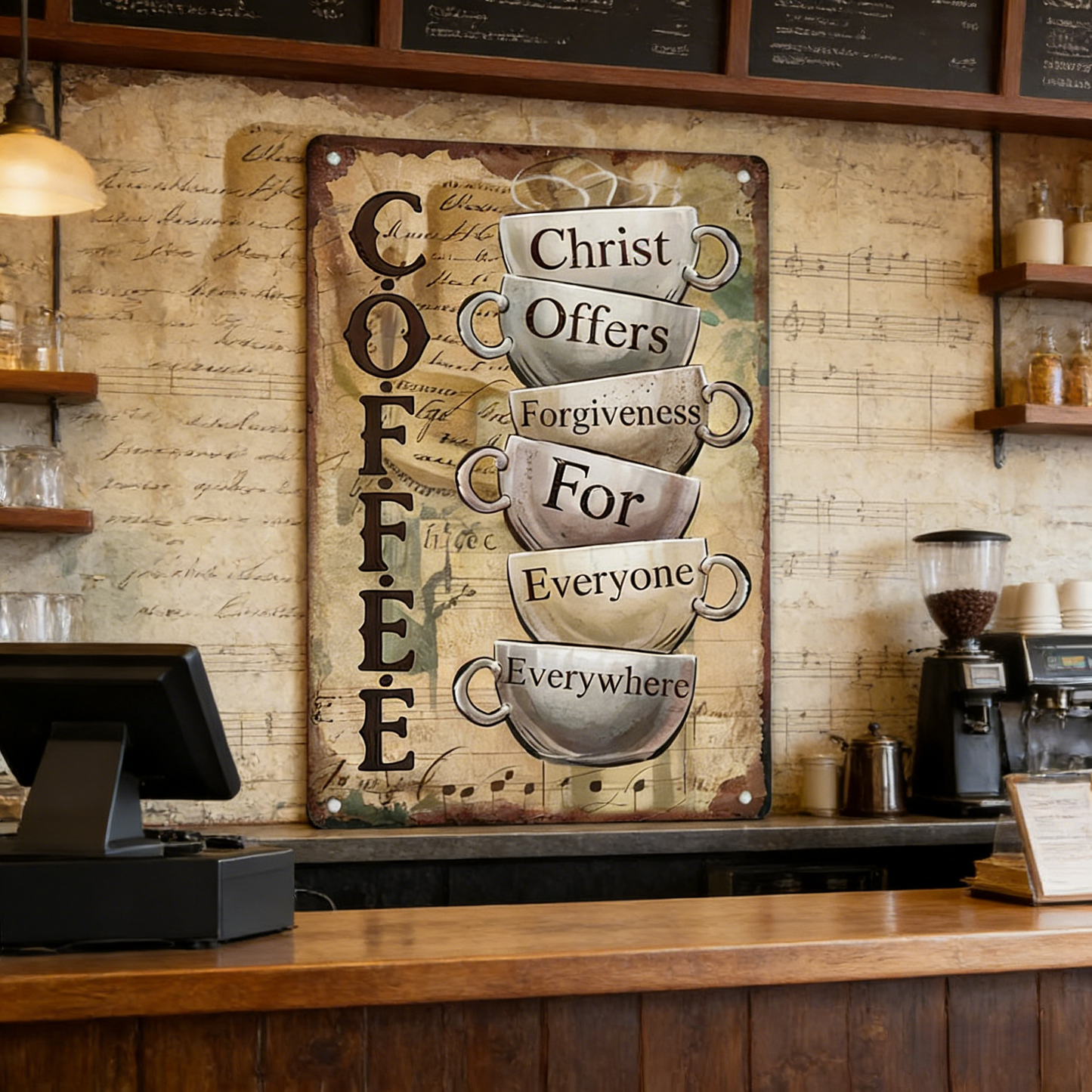 Christ Offers Forgiveness for Everyone Metal Sign