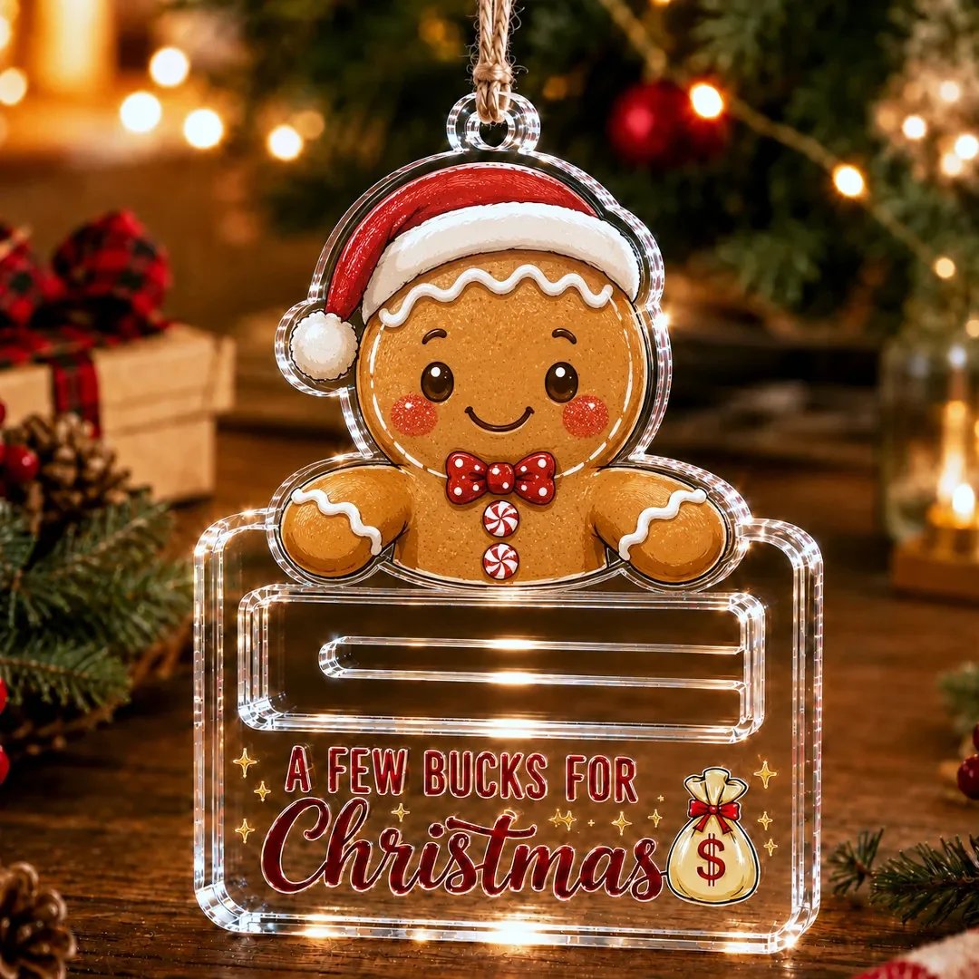 🔥Last Day 50% OFF - 🎄A Few Bucks For Christmas Crystal Acrylic Money Holder Ornament