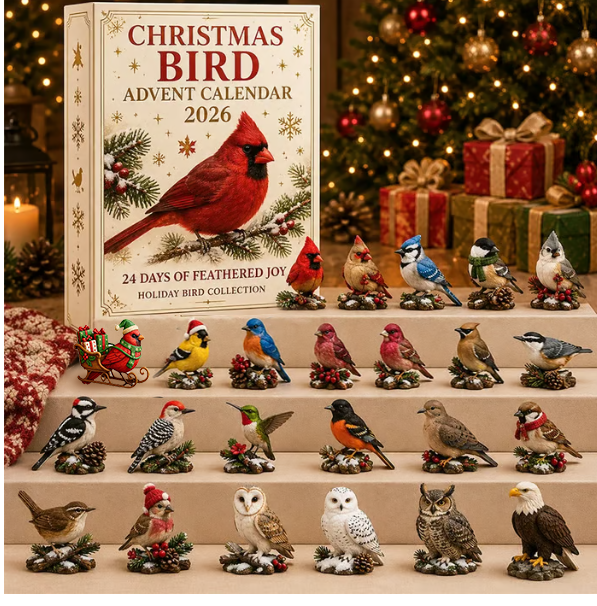 🎅 2026 Christmas Gift 50% Off--🐦🎄 Christmas Bird Advent Calendar 2026 – 24 Days of Feathered Joy 🎁✨