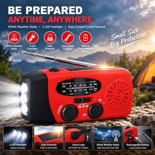 📻 50% OFF NOW!🔋Multifunctional Portable Solar Emergency Radio⚡