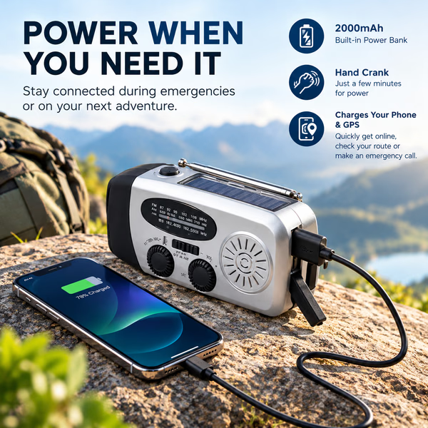 📻 50% OFF NOW!🔋Multifunctional Portable Solar Emergency Radio⚡