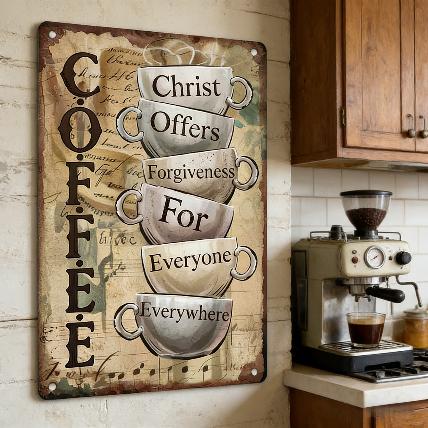 Christ Offers Forgiveness for Everyone Metal Sign