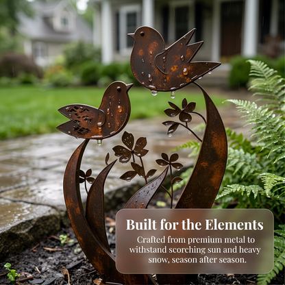 🦋2026 Mother's Day Gifts 50% Off--💖🎁Bird & Wildflower Metal Garden Stake