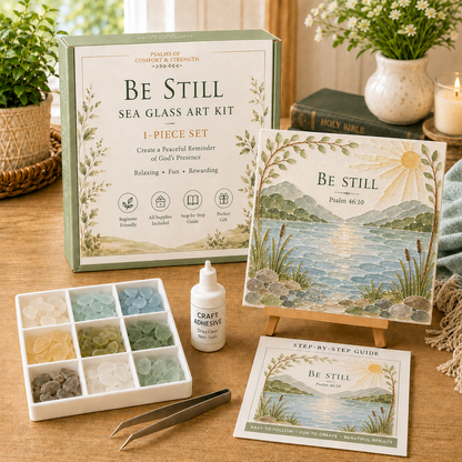 ✝️✝️ Psalms of Comfort & Strength Sea Glass Art Kit