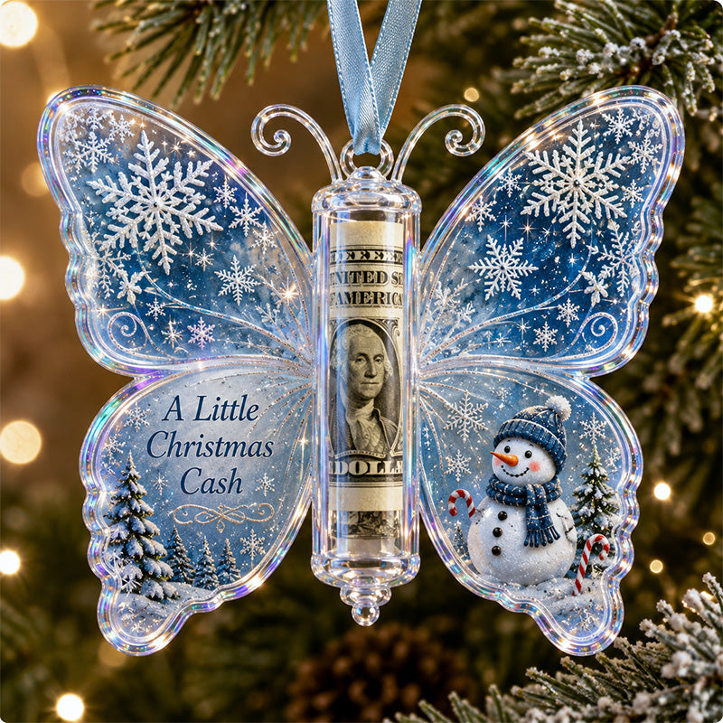 🎅 2026 Christmas Gift 50% Off--🦋💵 Christmas Cash Gift Butterfly Ornament – Holiday Money Holder Keepsake 🎄✨