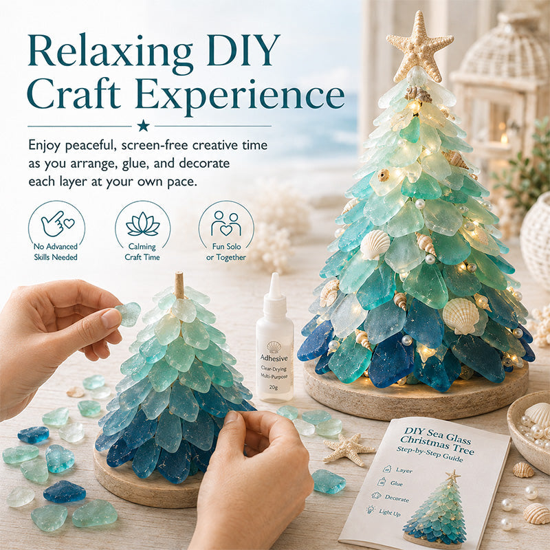 🌊🌊✨ DIY 3D Sea Glass Art Kit – Coastal & Christmas Collection