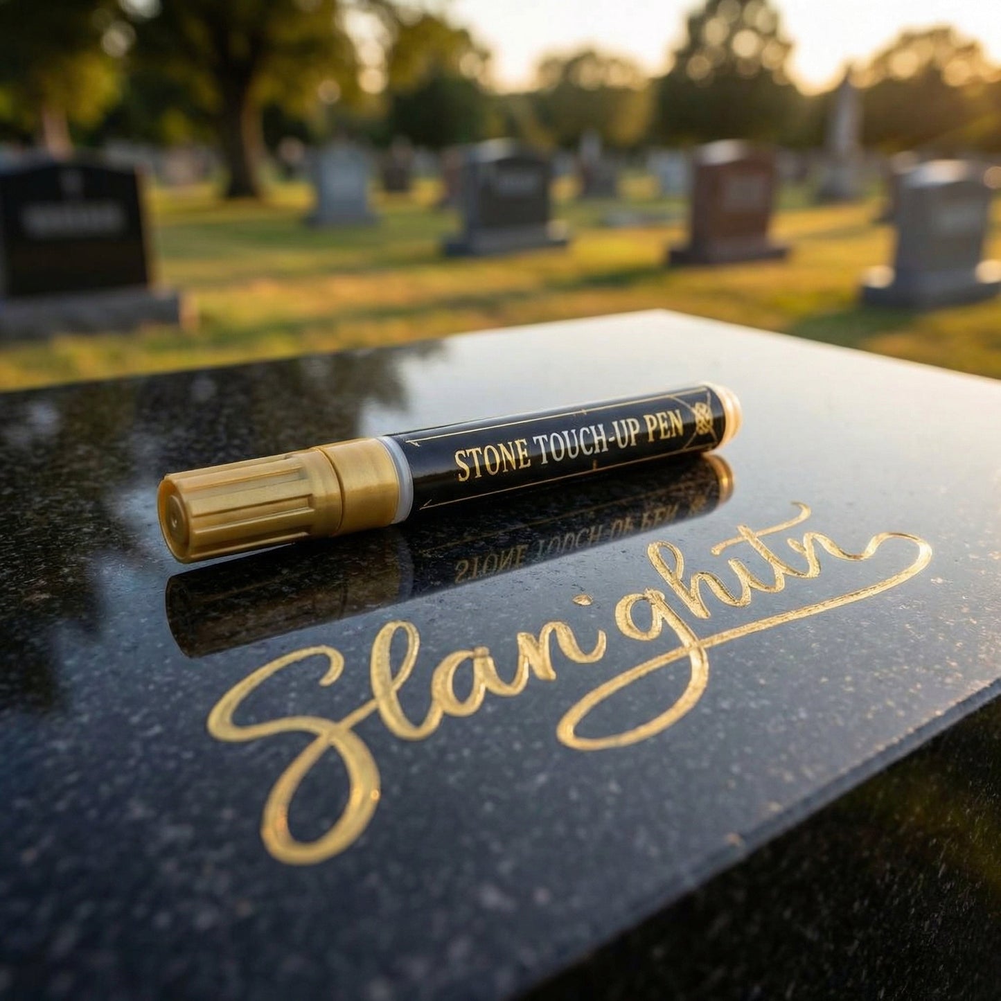 🖋️Golden Tombstone Marker Pen for Restoring Faded Grave Inscriptions