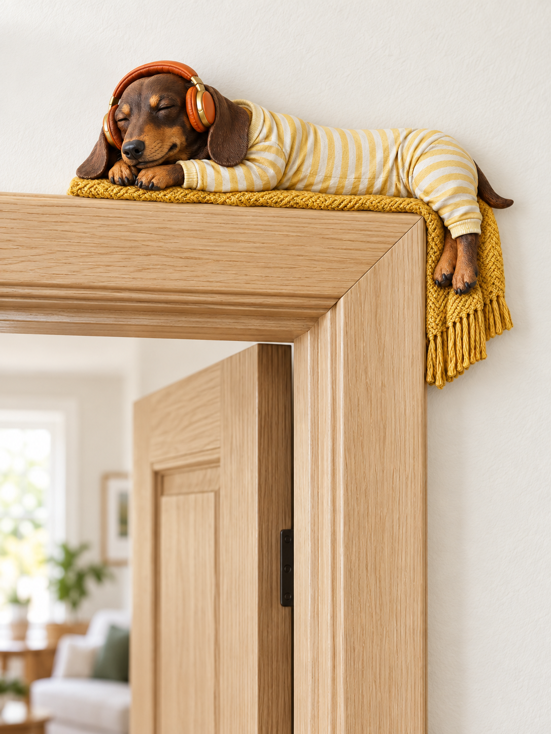 🐶Sleeping Dachshund Door Topper