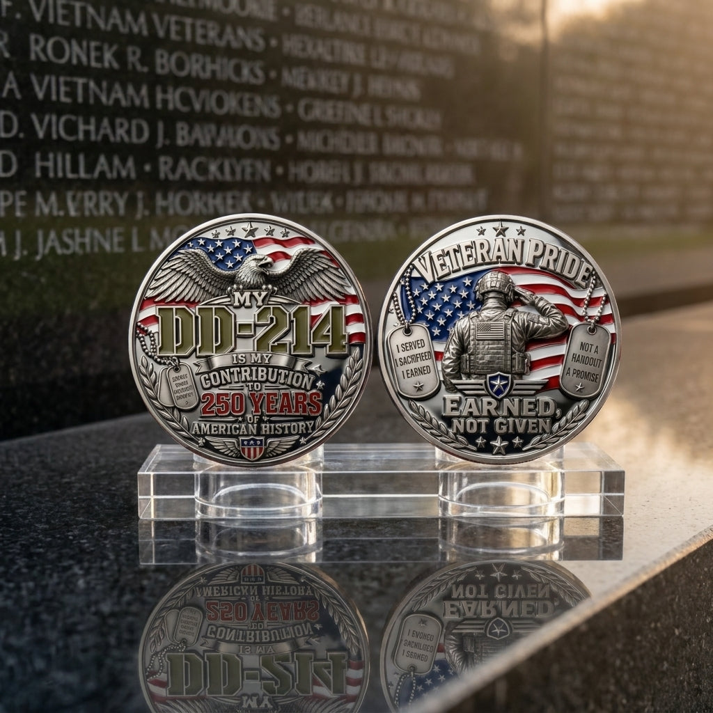 🔥LAST DAY 60% OFF🔥 - DD-214 Veteran Pride Coin