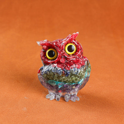 🔥Handmade Natural Crystal Gemstone Owl