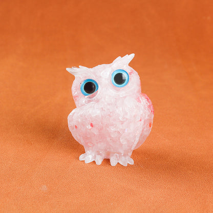 🔥Handmade Natural Crystal Gemstone Owl