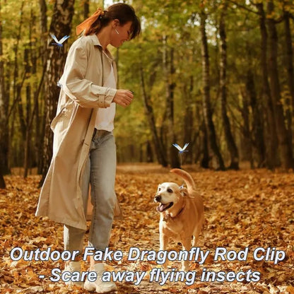 12 Counts Outdoor Fake Dragonfly Rod Clip, Garden MetalDragonfly Clip