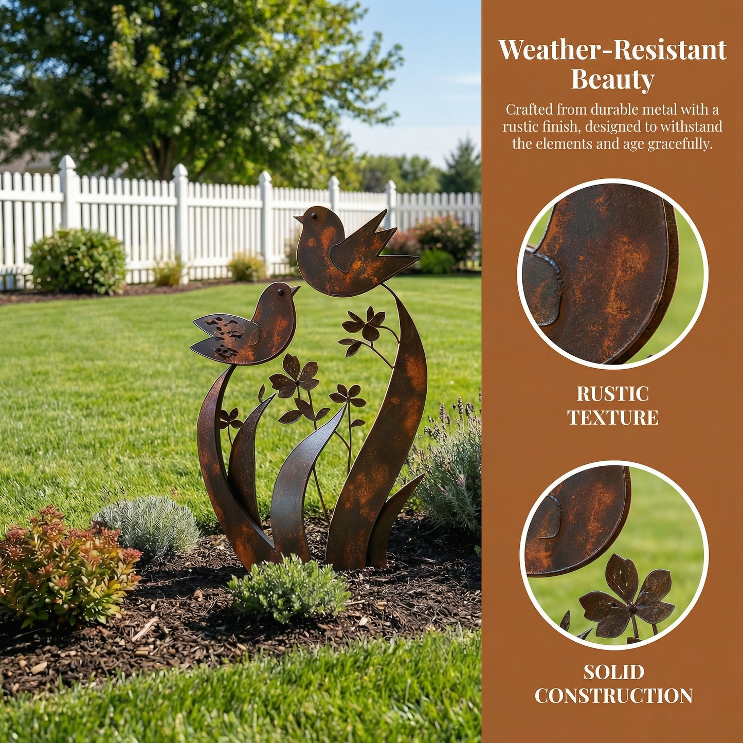 🦋2026 Mother's Day Gifts 50% Off--💖🎁Bird & Wildflower Metal Garden Stake