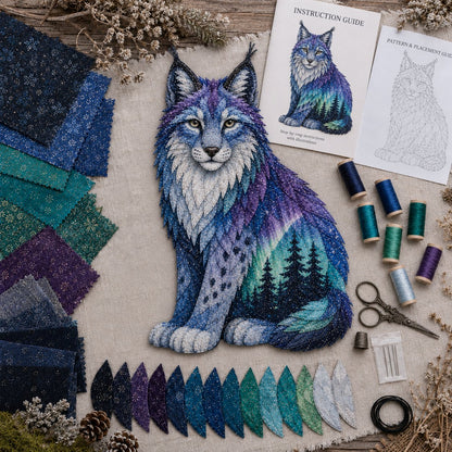 ⏳🌌🌌Last Day 50% OFF - 🐺Northern Lights Wildlife DIY Patchwork Kit