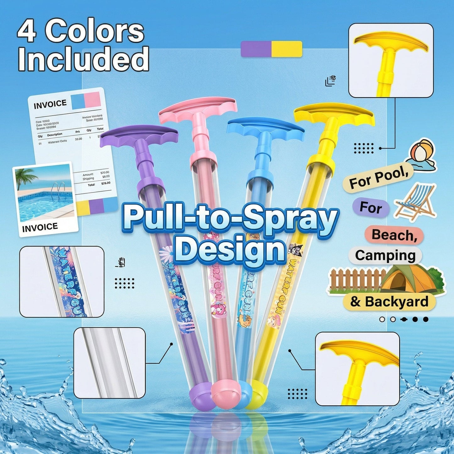 🎆💦Outdoor Water Spray Toy – The Ultimate 360° Dreamy Spray for Summer Spectacles