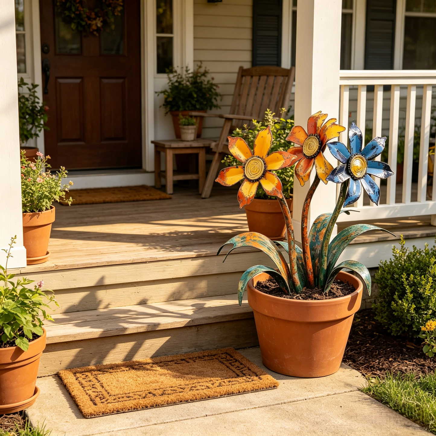 🌼🌼2026 Mother's Day Gifts 50% Off--💖🎁Handcrafted Rustic Metal Flower Garden Stakes