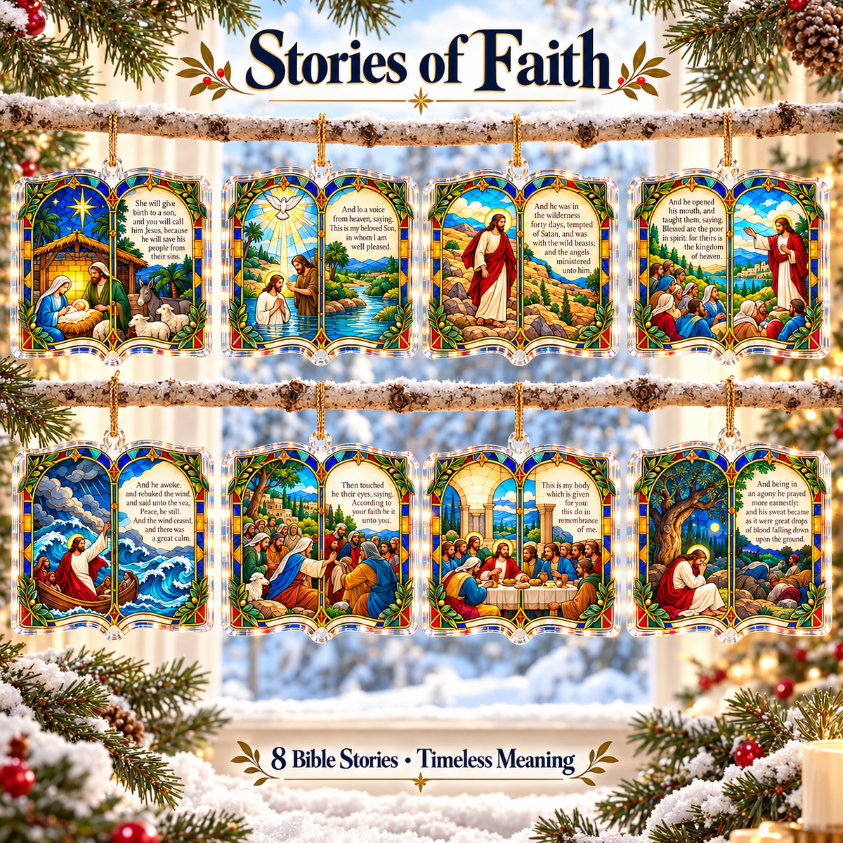 📖 Stories of Faith — Bible Story Acrylic Ornaments Collection